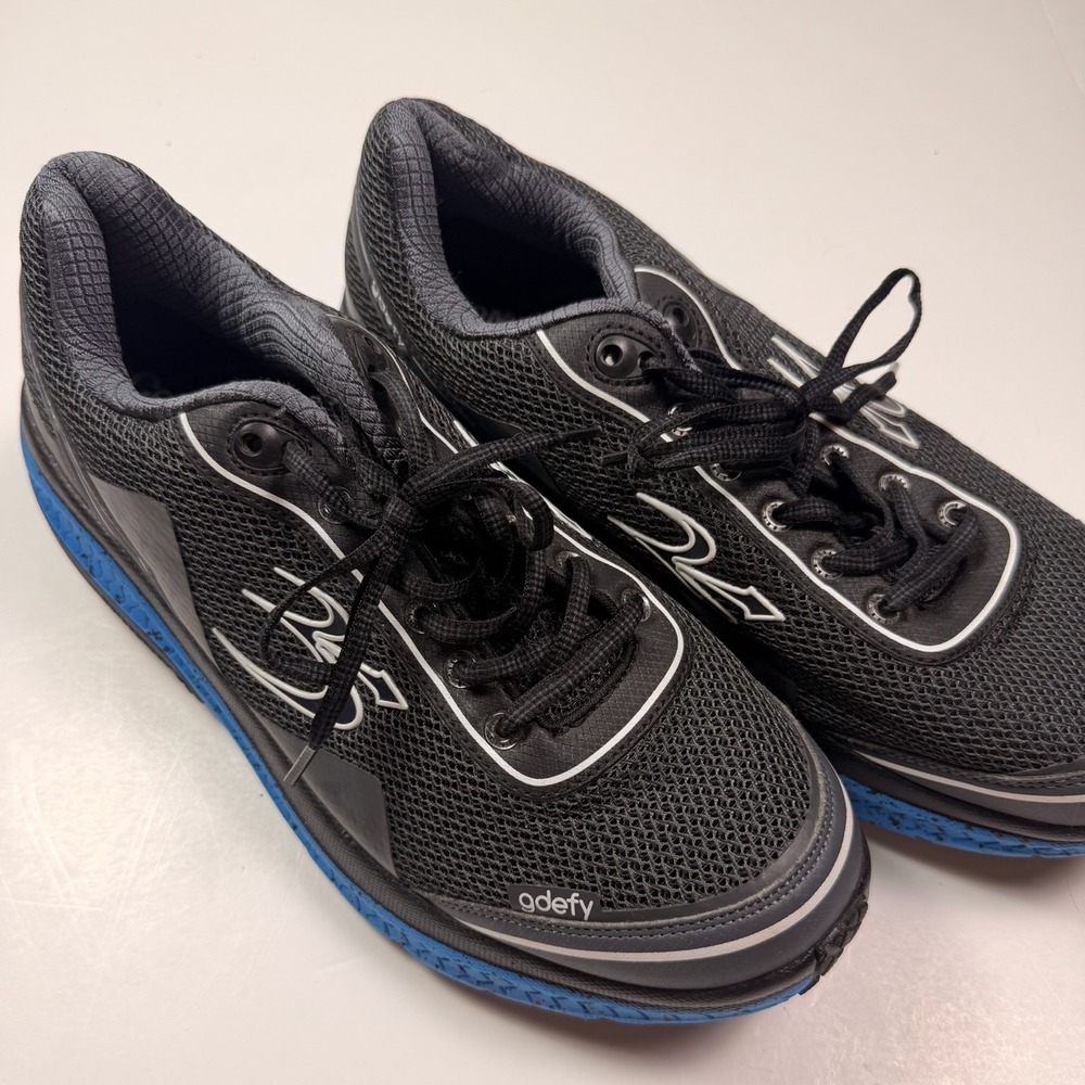 Gravity Defyer G-Defy Ion Mens Black Blue Mesh Walking Shoes Sneakers 11.5